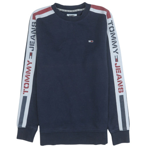 Mens UK Size S Tommy Jeans Blue Pullover Sweatshirt