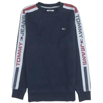 Mens UK Size S Tommy Jeans Blue Pullover Sweatshirt