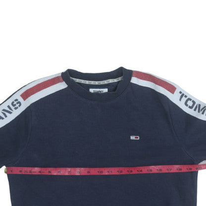 Mens UK Size S Tommy Jeans Blue Pullover Sweatshirt