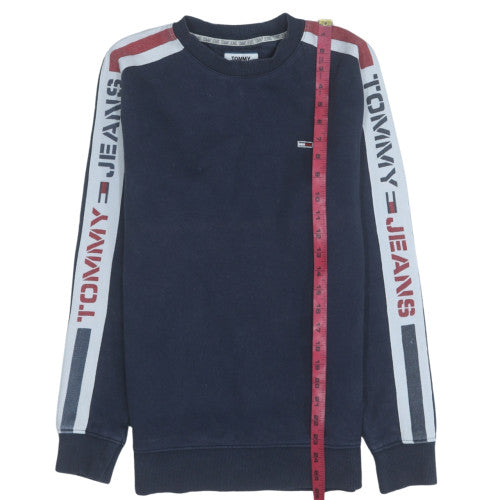 Mens UK Size S Tommy Jeans Blue Pullover Sweatshirt