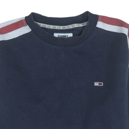 Mens UK Size S Tommy Jeans Blue Pullover Sweatshirt
