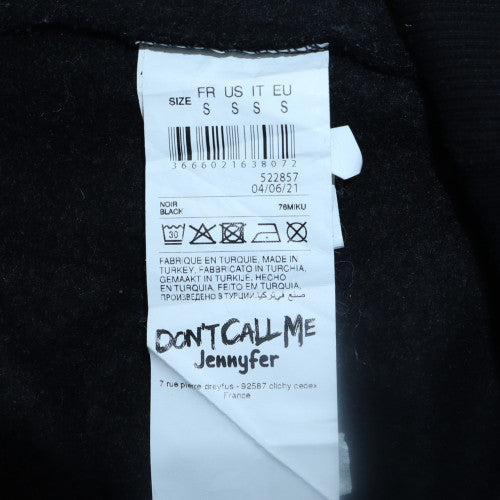 Womens UK Size S Jennyfer Black Pullover Hoodie