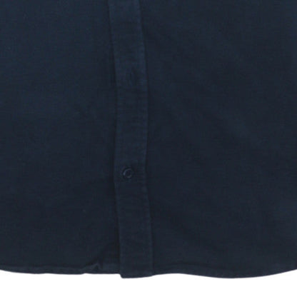 Quiksilver Men's Navy Blue Hooded Button-Up Shirt Size 12 Regular Fit