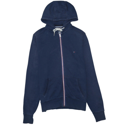 Mens UK Size M Tommy Hilfiger Blue Full Zip Hoodie