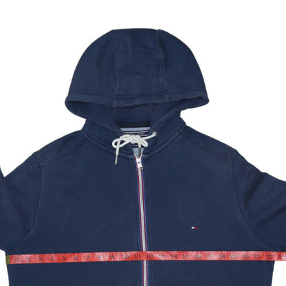 Mens UK Size M Tommy Hilfiger Blue Full Zip Hoodie