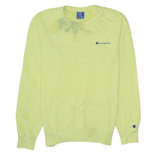 Mens UK Size S Champion Yellow Pullover Sweatshirt