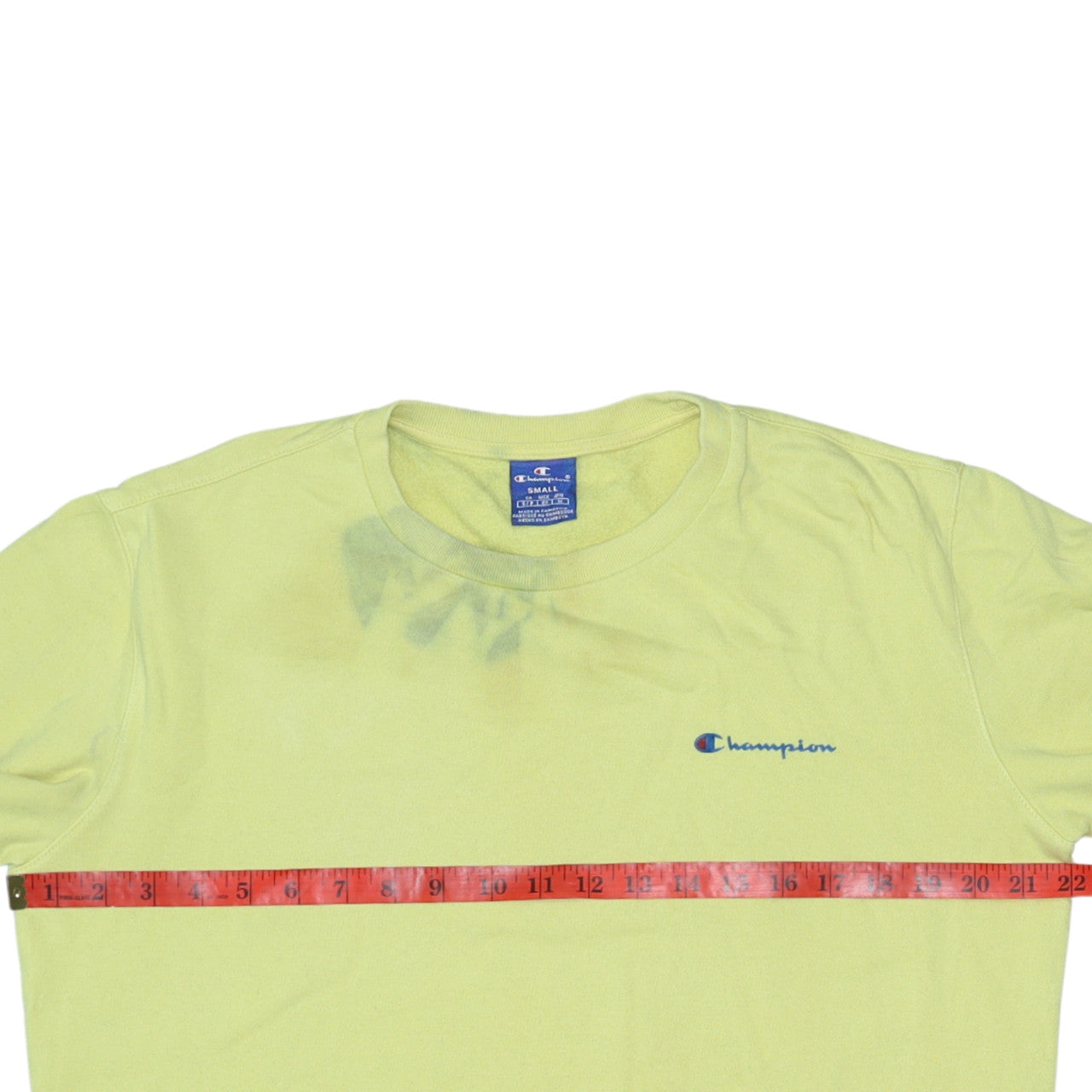 Mens UK Size S Champion Yellow Pullover Sweatshirt