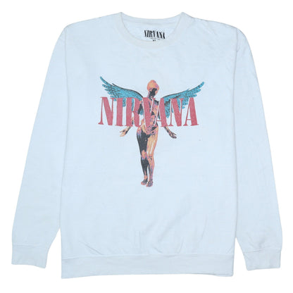 Womens UK Size XL Nirvana White Pullover Sweatshirt