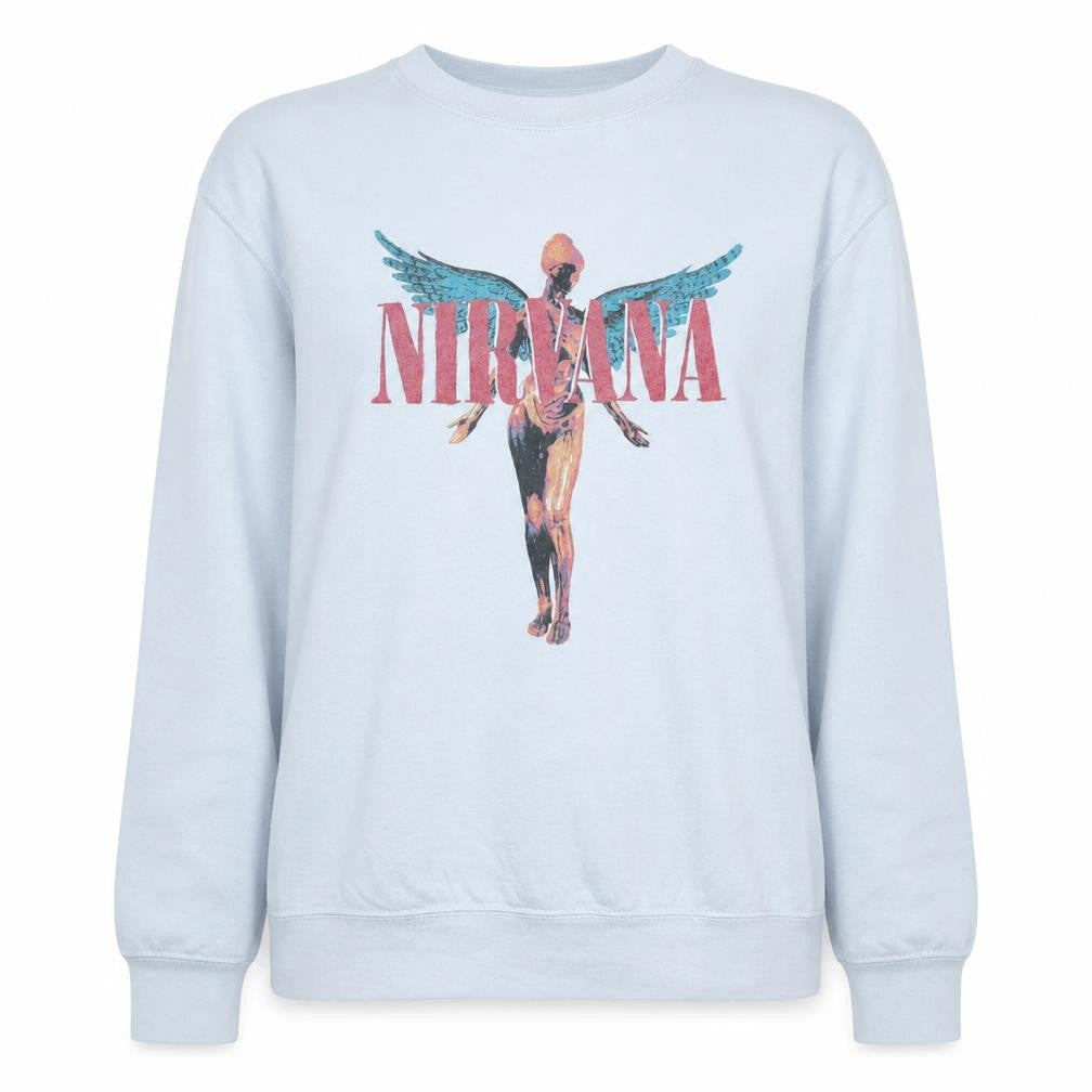 Womens UK Size XL Nirvana White Pullover Sweatshirt