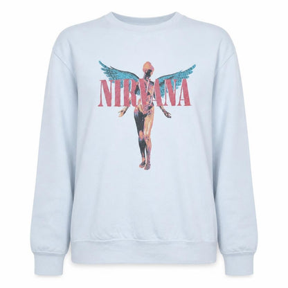 Womens UK Size XL Nirvana White Pullover Sweatshirt