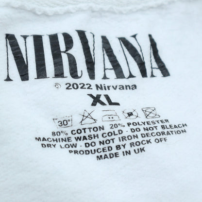 Womens UK Size XL Nirvana White Pullover Sweatshirt