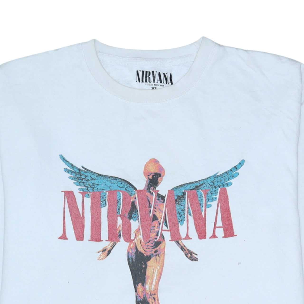 Womens UK Size XL Nirvana White Pullover Sweatshirt