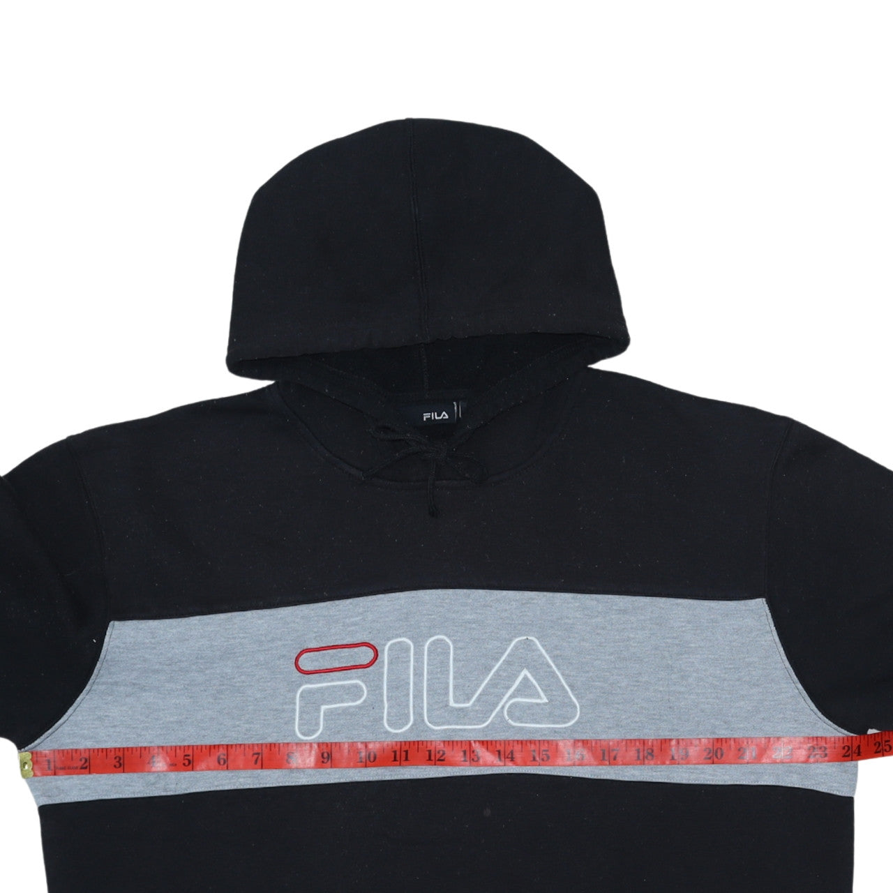 Mens UK Size L FILA Black Pullover Hoodie