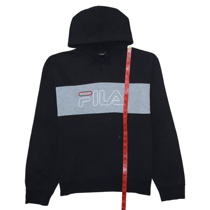 Mens UK Size L FILA Black Pullover Hoodie