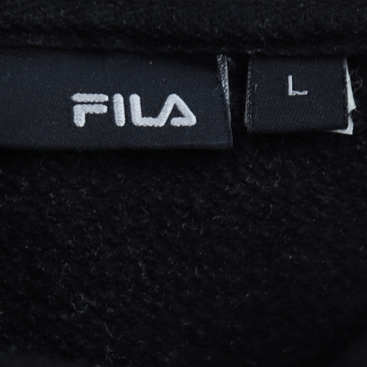 Mens UK Size L FILA Black Pullover Hoodie