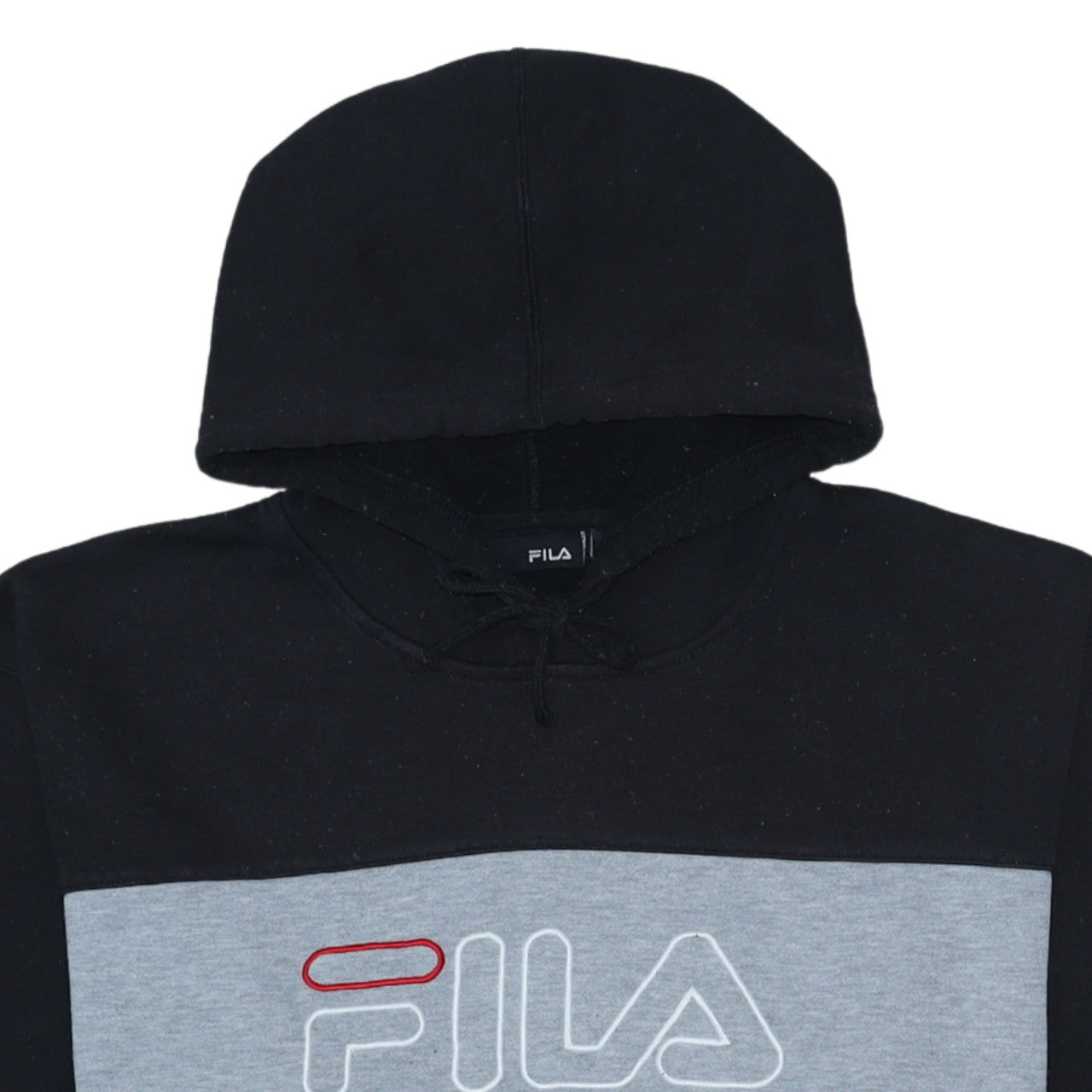 Mens UK Size L FILA Black Pullover Hoodie