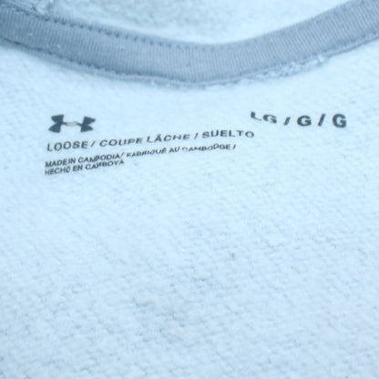 Mens UK Size L Under armour Grey Pullover Hoodie