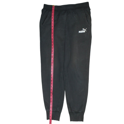 Puma Women’s Black Jogger Trousers L Elastic Waist Fleece