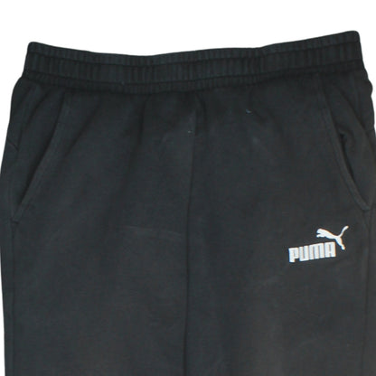 Puma Women’s Black Jogger Trousers L Elastic Waist Fleece