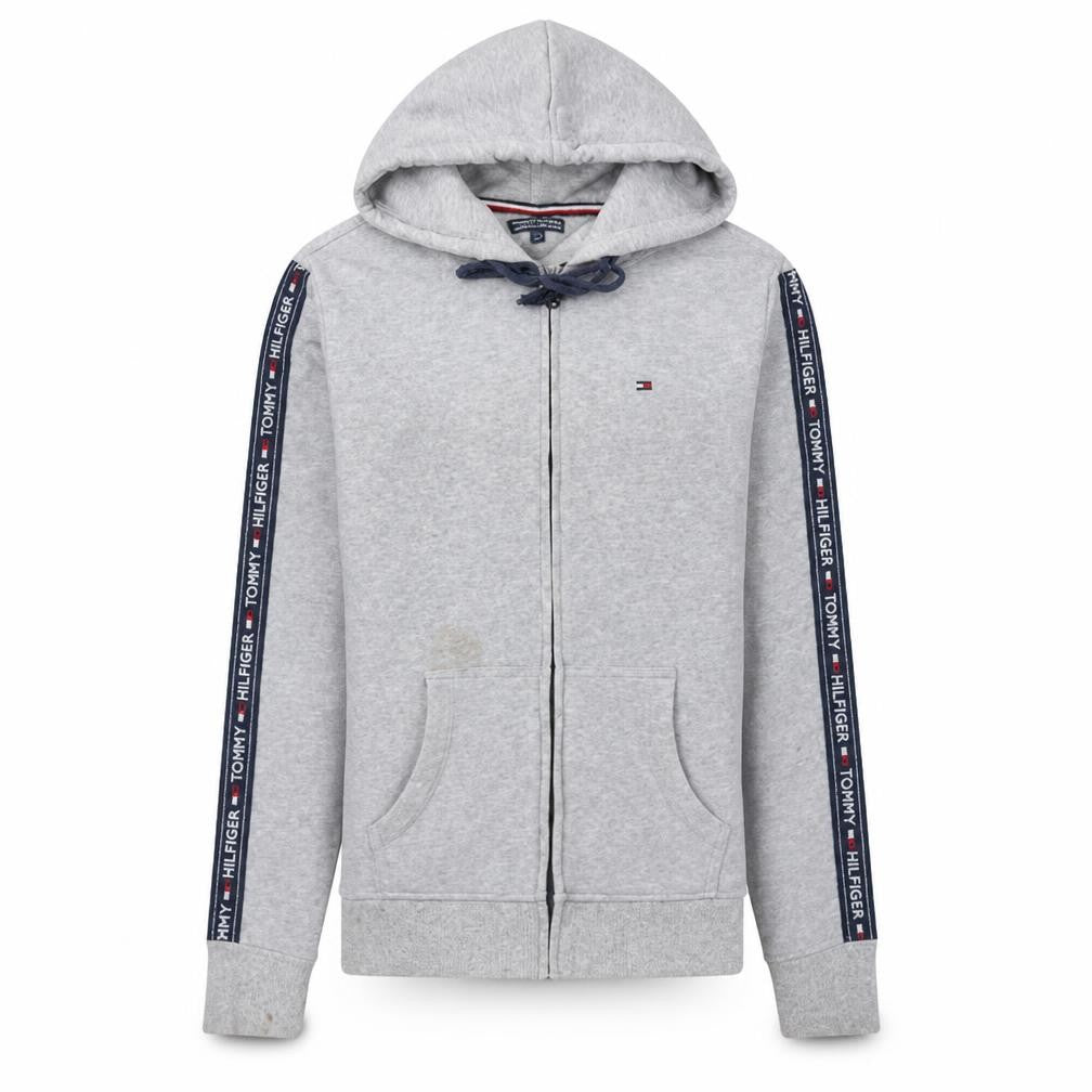 Mens UK Size M Tommy Hilfiger Grey Full Zip Hoodie