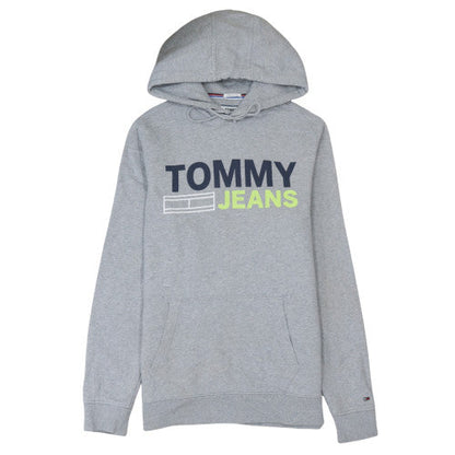 Mens UK Size L Tommy Jeans Grey Pullover Hoodie