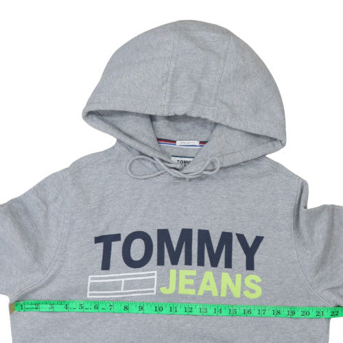 Mens UK Size L Tommy Jeans Grey Pullover Hoodie