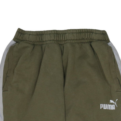 Puma Men's Green Regular Fit Sweatpants with Logo M