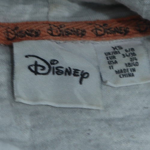 Womens UK Size XS Disney Grey Pullover Hoodie