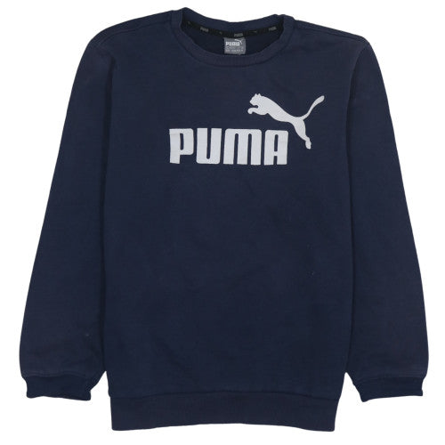 Mens UK Size M PUMA Blue Pullover Sweatshirt