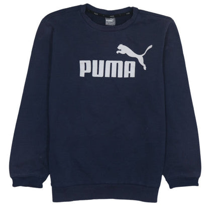 Mens UK Size M PUMA Blue Pullover Sweatshirt
