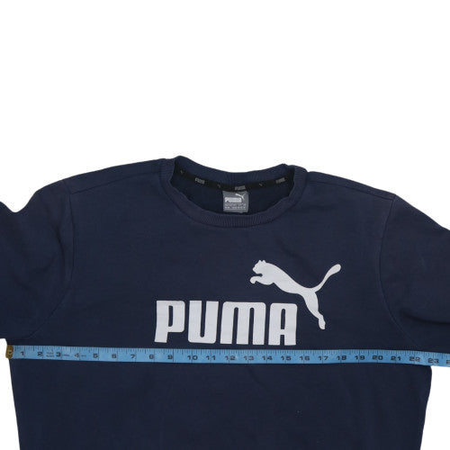 Mens UK Size M PUMA Blue Pullover Sweatshirt