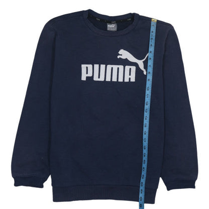 Mens UK Size M PUMA Blue Pullover Sweatshirt