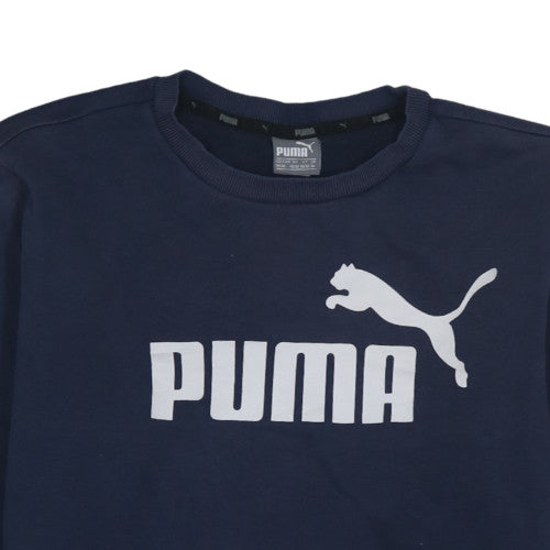 Mens UK Size M PUMA Blue Pullover Sweatshirt