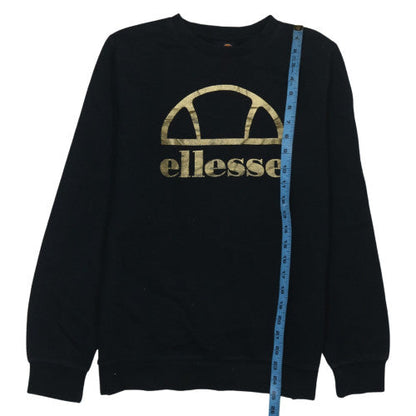 Ellesse Girls Black Gold Logo Pullover Sweatshirt 13-14 Years