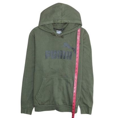 Mens UK Size S PUMA Green Pullover Hoodie