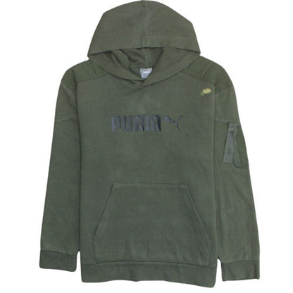 Mens UK Size M PUMA Green Pullover Hoodie