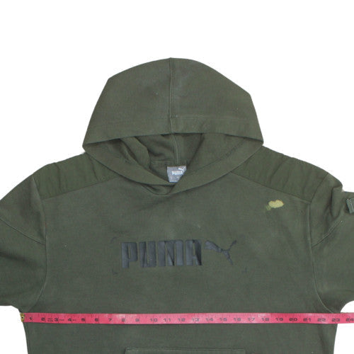 Mens UK Size M PUMA Green Pullover Hoodie