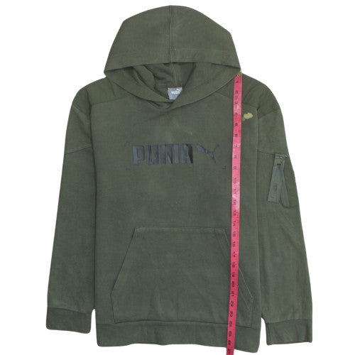Mens UK Size M PUMA Green Pullover Hoodie