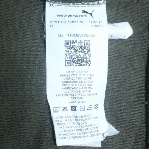 Mens UK Size M PUMA Green Pullover Hoodie