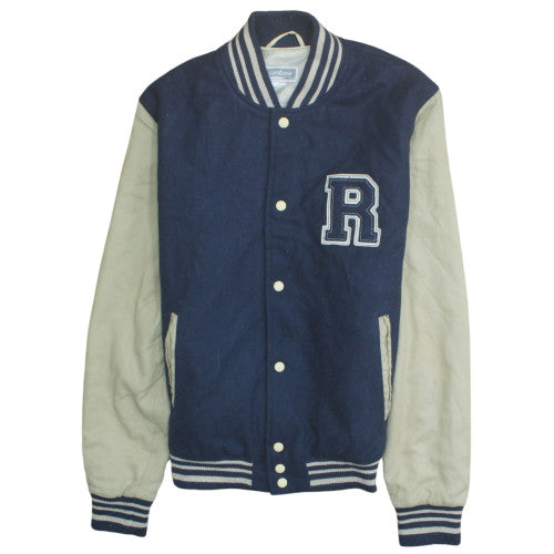 Mens UK Size 33R Rainbow Collection Blue Varsity Jacket