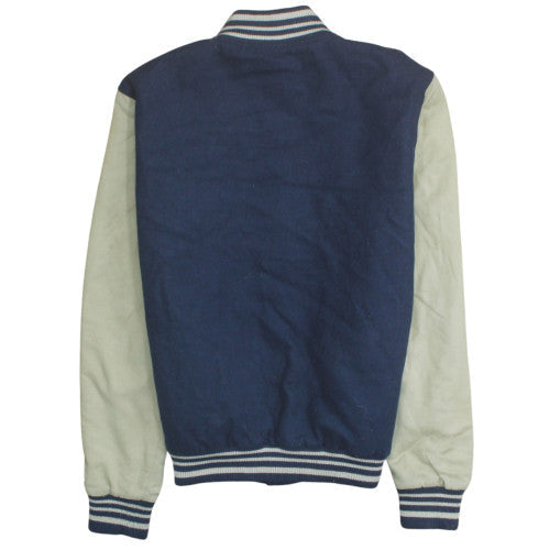 Mens UK Size 33R Rainbow Collection Blue Varsity Jacket