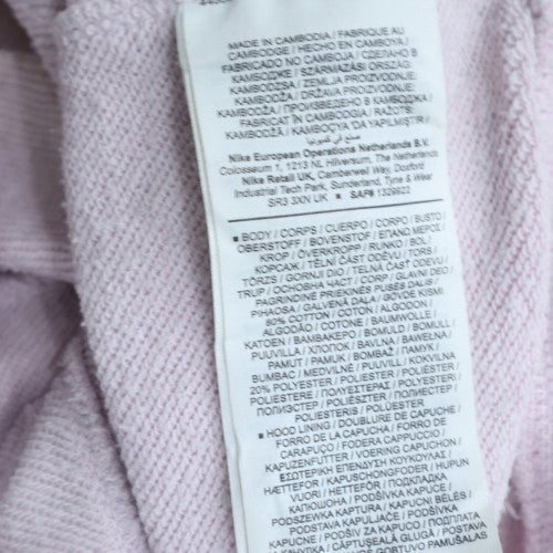Womens UK Size M Nike Pink Pullover Hoodie