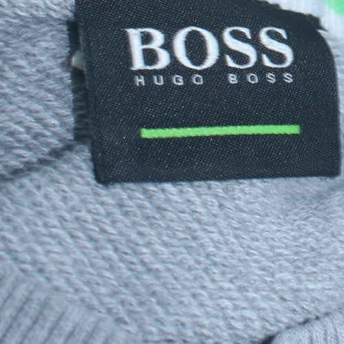 Mens UK Size M HUGO BOSS Grey Pullover Sweatshirt