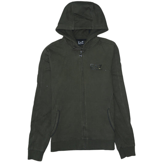 Mens UK Size S Emporio Armani Green Full Zip Hoodie