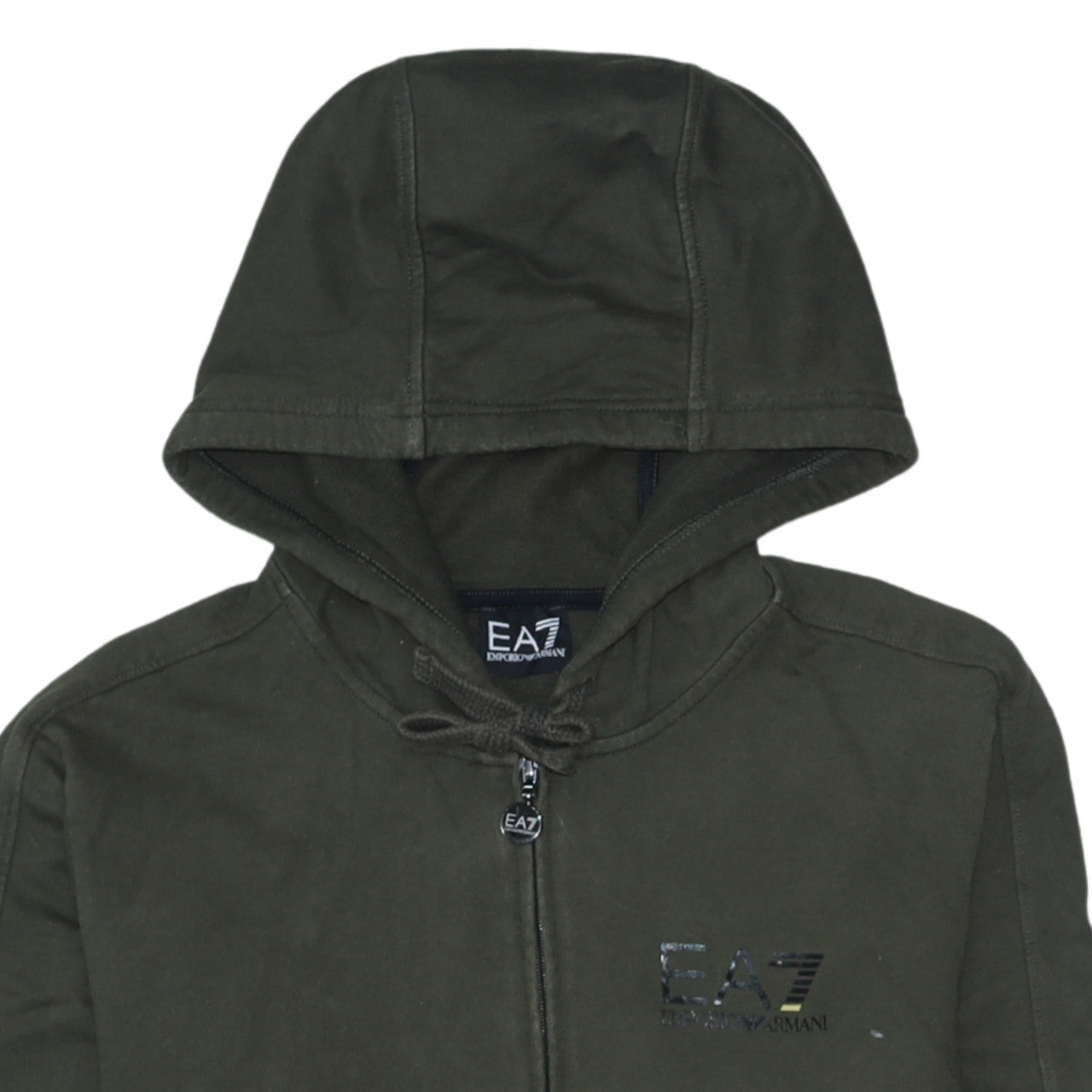 Mens UK Size S Emporio Armani Green Full Zip Hoodie