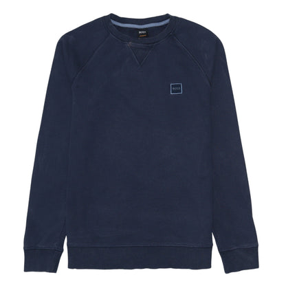 Mens UK Size S HUGO BOSS Blue Pullover Sweatshirt