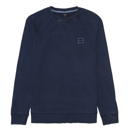 Mens UK Size S HUGO BOSS Blue Pullover Sweatshirt