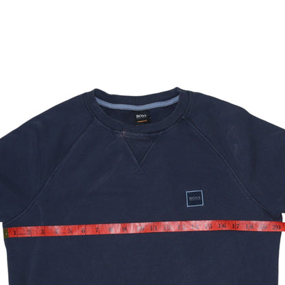 Mens UK Size S HUGO BOSS Blue Pullover Sweatshirt