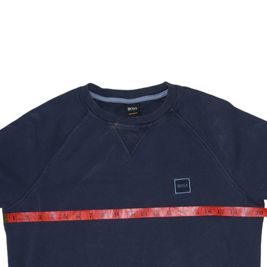 Mens UK Size S HUGO BOSS Blue Pullover Sweatshirt