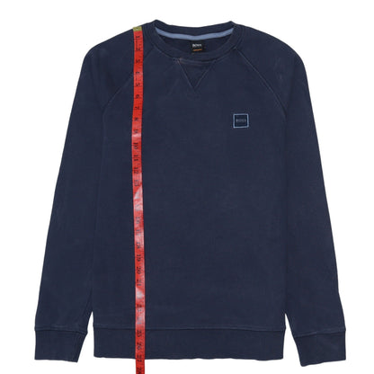Mens UK Size S HUGO BOSS Blue Pullover Sweatshirt
